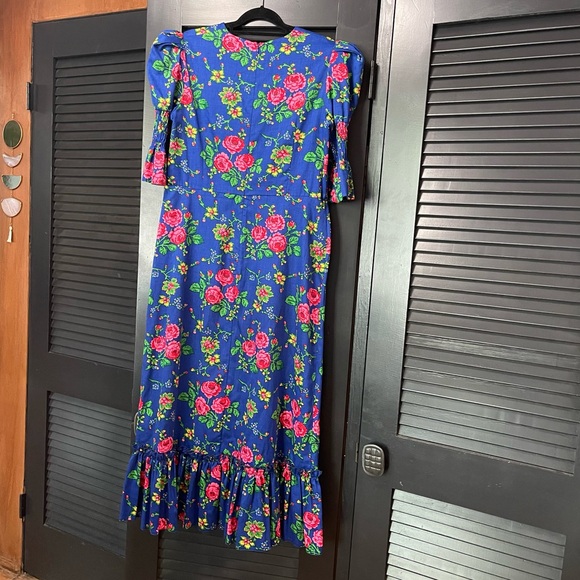 The Vampire’s Wife Toto dress in blue floral cotton, size 18 UK / 14 US. NWOT. - Picture 4 of 9
